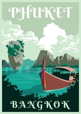 Bangkok  Poster Print  Reproduction Giclee Print 11x17