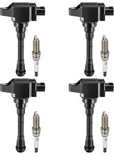 4Pcs UF549 Ignition Coil Pack and 9029 Iridium Spark Plug Compatible with Nis...