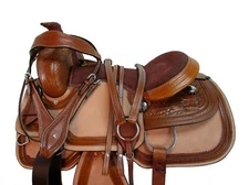 Western Trail Saddle 15 16 17 18 Handmade Leather Tooled Tack Set 15 16 17 18