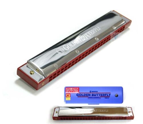 Mihwa Harmonica Golden Butterfly Tremolo 24 Holes  Key of C  - Picture 1 of 6