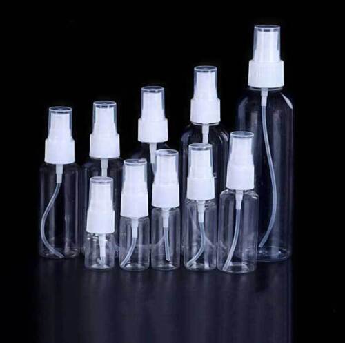 10ml - 120ml Clear Plastic Spray Bottles for Perfume Essential Oil Refillable - Foto 1 di 16