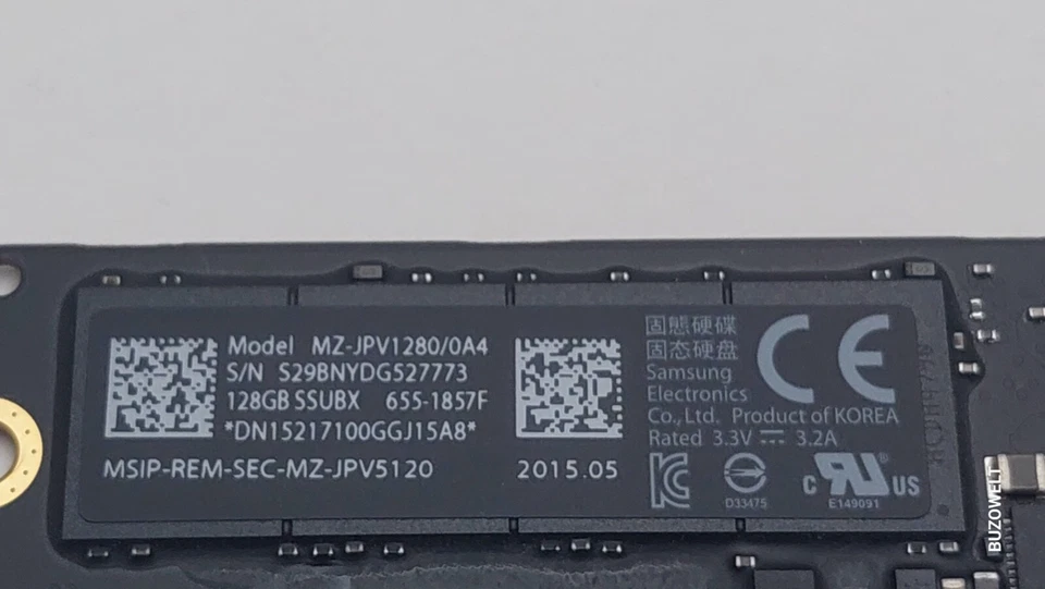 Apple SSD 128 GB SSUBX 655-1857F MacBook Pro,  iMac, Mac Mini,  Late 2013 - 2019 - Bild 2 von 3