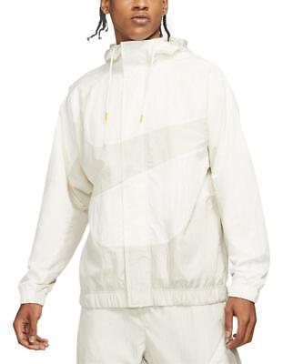 Nike Sportswear Men's Woven Lined Big Swoosh Jacket (Sail Nike Sportswear Men's Woven Lined Big Swoosh Jacket (Sail