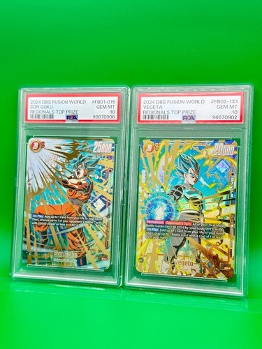 PSA10 English Dragon Ball Son Goku Vegeta Championship Promo FB02-133 FB01-015