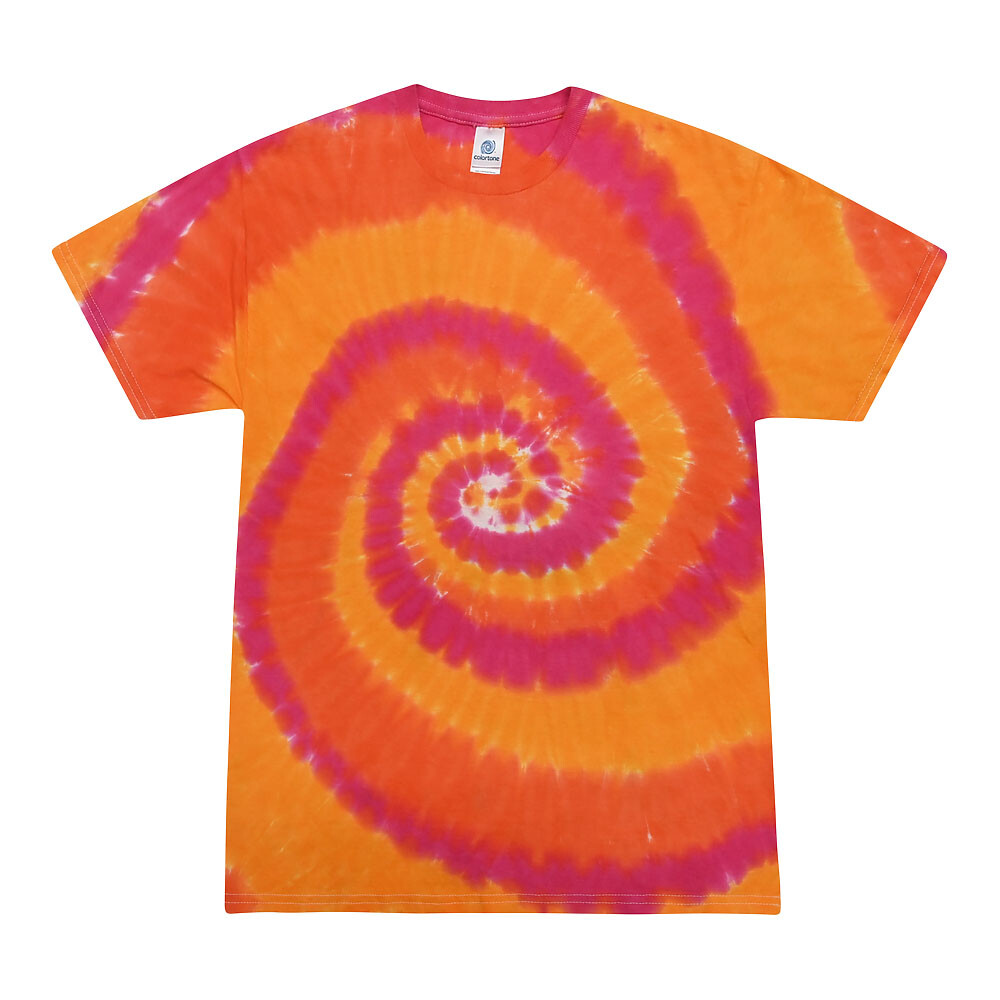 Tie Dye T-Shirts Multi-Color Adult XXX-Large 100% Cotton Colortone