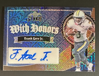 2024 Leaf Metal With Honors Blue Mojo Frank Gore Jr. /8 Buffalo Bills AU