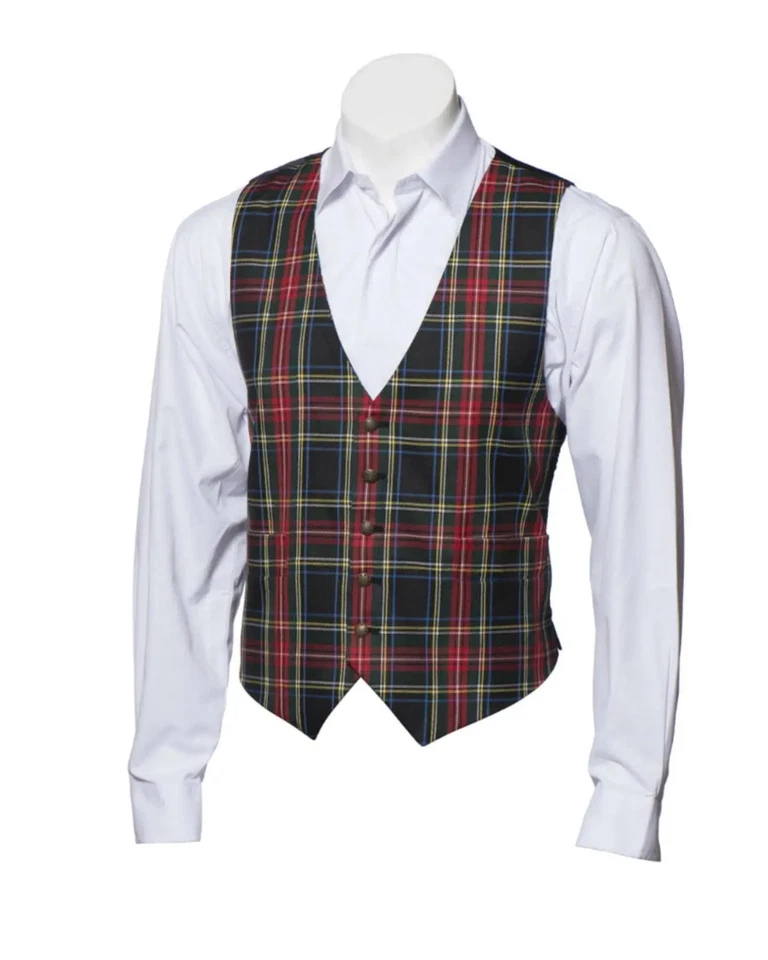 AVOCET ENTERPRISES Schwarze Stewart Tartan Weste