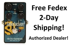 New Electro-Harmonix EHX Satisfaction Plus + Fuzz Guitar Effects Pedal