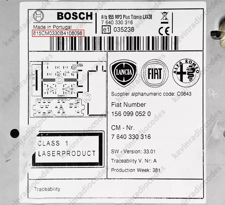 ✅ALFA ROMEO RADIO CODICE DI SBLOCCO 147 156 159 164 4C BRERA GIULIETTA GT GTV✅ - Immagine 3 di 4