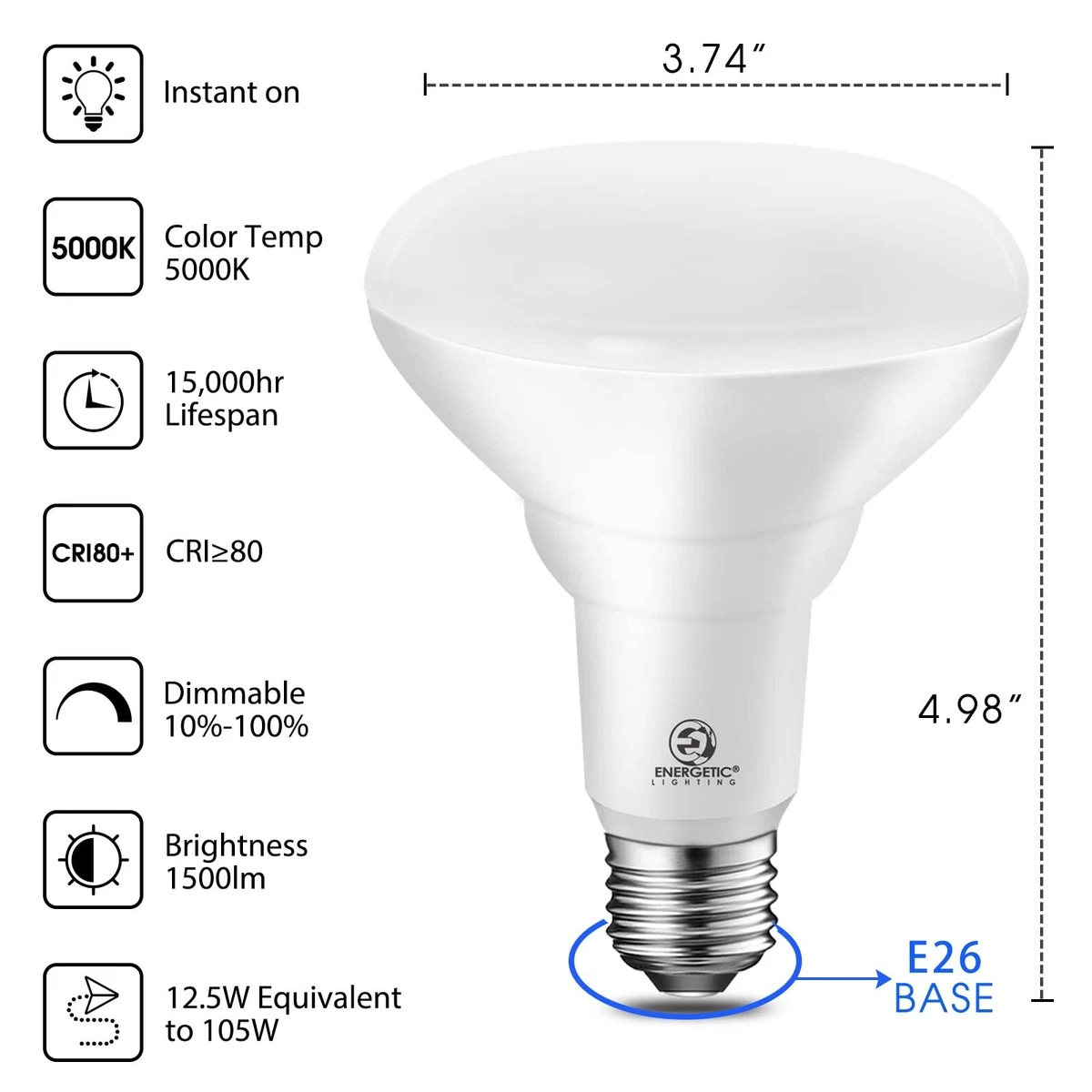 Br30 bulb on sale recessed lights