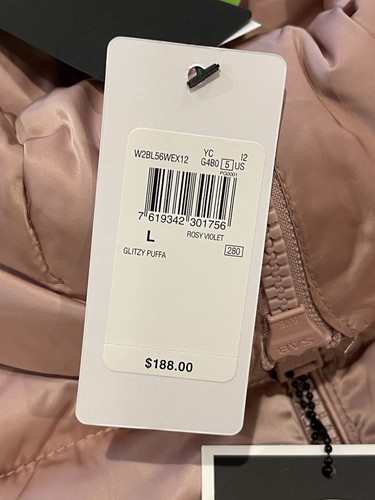 Guess Women’s Puffer Jacket Coat With Pockets & Zippers . Pink Color. Large. NWT - Picture 8 of 8