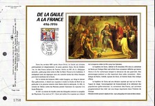 3024++FEUILLET CEF SUR  SOIE 1er JOUR 1996   DE LA GAULE A LA FRANCE
