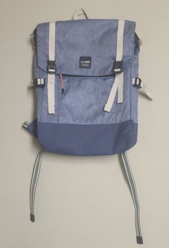 Pacsafe Slingsafe LX450 Backpack Bag Denim Blue Anti-theft Technology - Picture 1 of 7