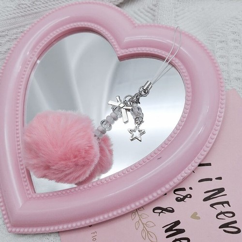 Hollow Star Pink Pompoms Phone Lanyard Crystal Bowknot Charm Phone Charm - Zdjęcie 5 z 8