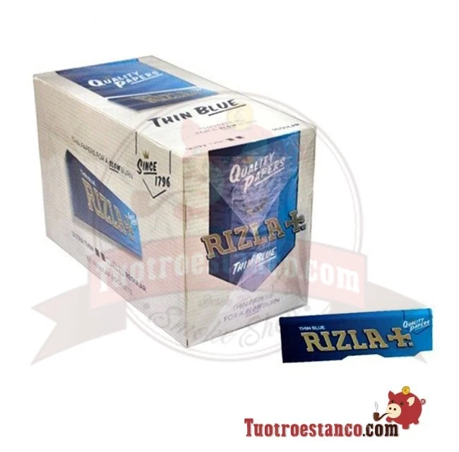 Cartine Rizla Blu Corte Singole Blue Regular - Rolling paper, Total 100 Libretti - Immagine 4 di 4