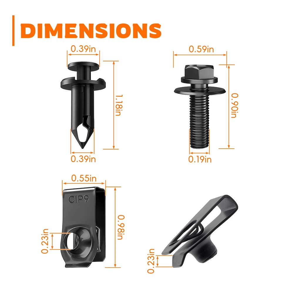 Kit de herrajes de parachoques protector contra salpicaduras para sedán Infiniti EX35 2008-2012 perno S Foto 2 de 4