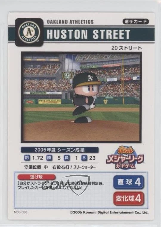 2006 Konami MLB Huston Street #M06-006 - Image 2 of 2