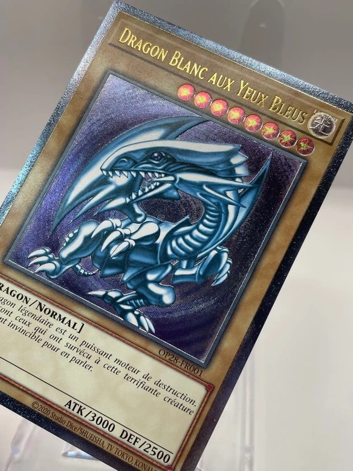 Rare French Blue-Eyes White Dragon Relief Yu-Gi-Oh OTS - Image 3 of 4
