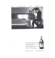 Martell Cognac 1980s Vintage Print Ad 9 inch Tall Bar Decor Cocktails