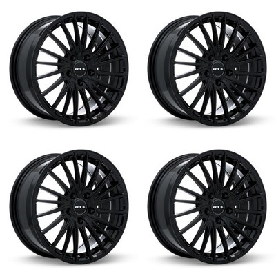 (Set of 4) Polar Gloss Black Alloy Wheel Rims 18x8 5x114.3 (5x4.5) +40mm 1BFD