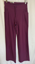32 Degrees Cool NWT Women Ribbed High Waist Pull On Active Flare Pant-XS Purple