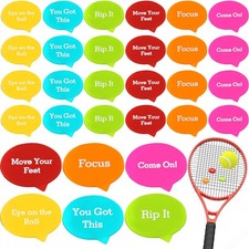 24 Pcs Tennis Vibration Dampener Colorful Tennis Racket Dampener for Women Me...