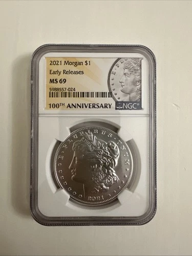 2021 (P) Morgan Silver Dollar NGC MS 69 ER Early release