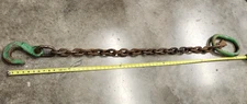 Campbell Single Leg 15k-lb 1/2" x 62" Overall Lifting Rigging Chain & V10 Hook .