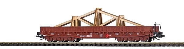 Busch 31175 - TT / 1/120 Flachwagen Samm 4818 mit Ladegut "Dachbinder" - Neu - Bild 1 von 1