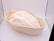 Vintage White Cotton WWII US Navy Sailors Dixie Cup Hat !  Name Stamp