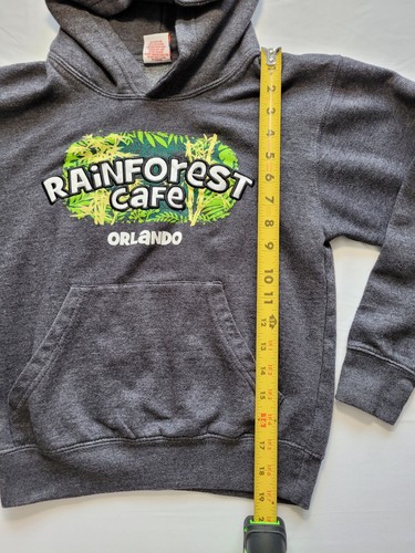 Dark Gray Rainforest Cafe Hoodie - Youth Medium - Picture 8 of 8
