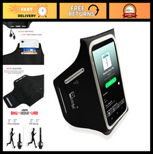 Waterproof Running Phone Armband for iPhone 17/16/15/14/13/12 - Extra Pockets fo