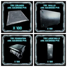 Ark Ascended Pve Official Tek Structures-Ceilings-walls-Foudation PC/XBOX/PS5