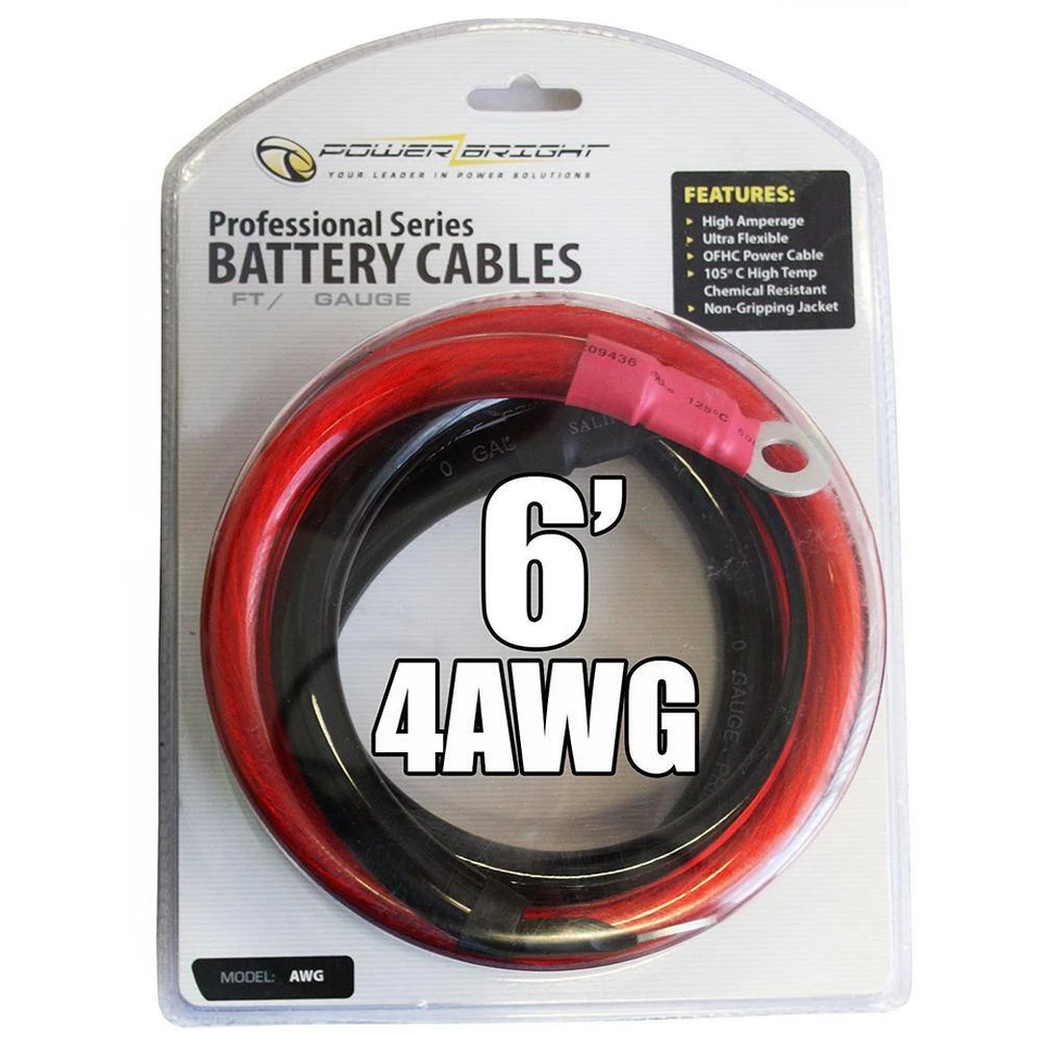 4 AWG Gauge 6 Ft. Professional Series Cables - Image 3 of 4
