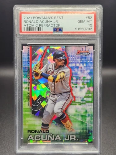 2021 Bowman's Best Ronald Acuna Jr. Atomic Refractor PSA 10 GM Atlanta Braves 