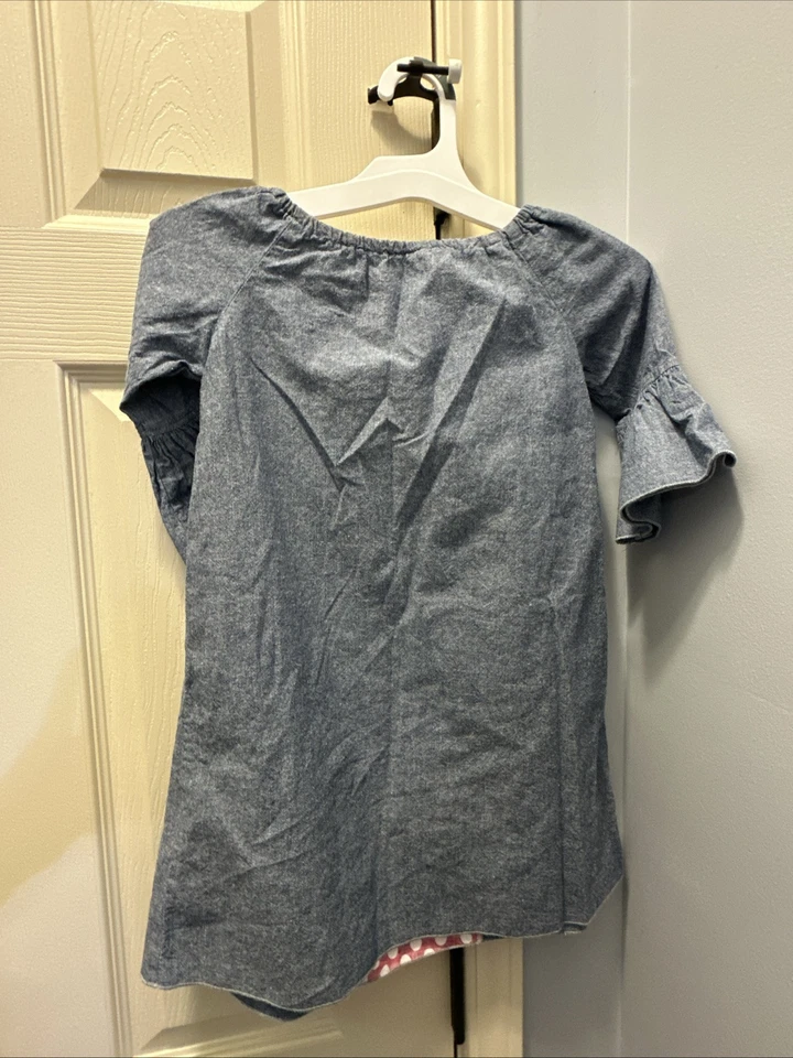 Vestido Lolly Wolly Doodle Niñas Azul Rojo Y Blanco Lunares Talla 5 Foto 2 de 4