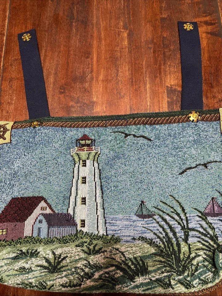 Новый ручной работы ходунки сумка с короткими ручками Caddy ходунки/коляска/автомобили, маяк гобелен - Изображение 4 из 4