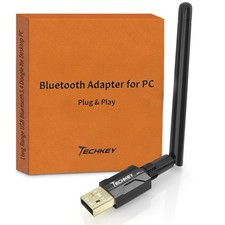 USB Bluetooth 5.4 Adapter for Desktop PC: Long Range 500FT BT, black