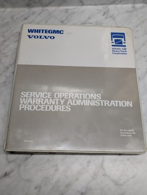 WHITEGMC VOLVO GM HEAVY TRUCK V771-001 SERVICE OPERATIONS WARRANTY