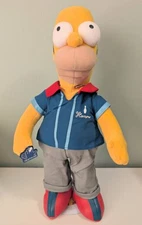 Talking Homer Simpson Pin Pals 16" stuffed figure by applause with stand 