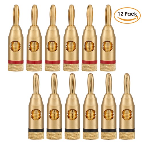 WGGE WG-3334 24k vergoldete Bananenstecker (offene Schraube) (6 Paar) - Bild 8 von 8