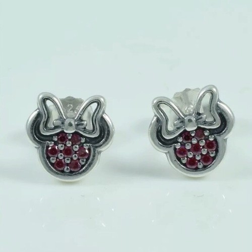 Brand New Genuine Pandora Disney Sparkling Minnie Mouse Stud Earrings 290580CZR - Picture 2 of 6