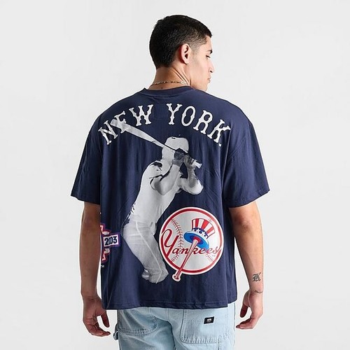 New York Yankees MLB Logo Blast Graphic T-Shirtitchell & Ness XL NWT $55 - Picture 4 of 6