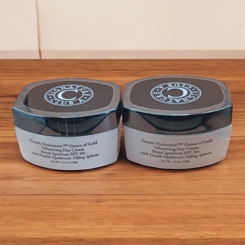 2 Signature Club A Double Hyaluronic "Ounce of Gold " Volumizing Day Cream Broad