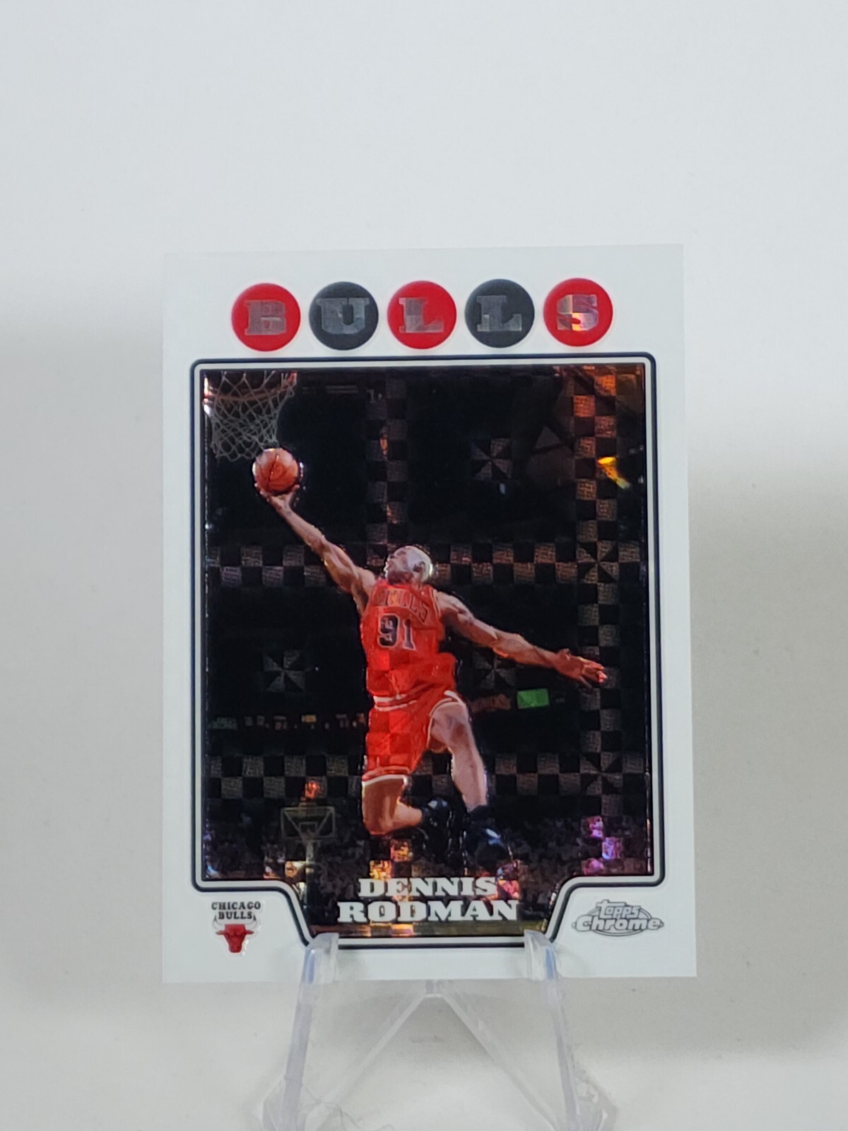 2008-09 Topps Chrome Dennis Rodman X-Fractor #167 *ICONIC* 206/288
