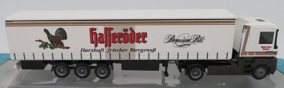 ALBEDO HO 1/87 CAMION RENAULT AE 520 MAGNUM REMORQUE BIERE HASSERÖDER #700143 - Photo 3/4