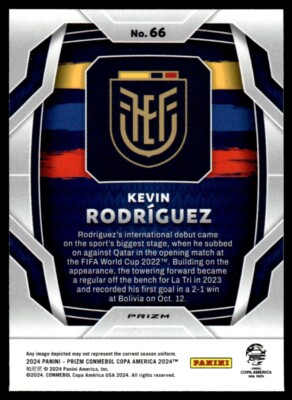 2024 Panini Prizm Copa America Green Wave Kevin Rodriguez RC