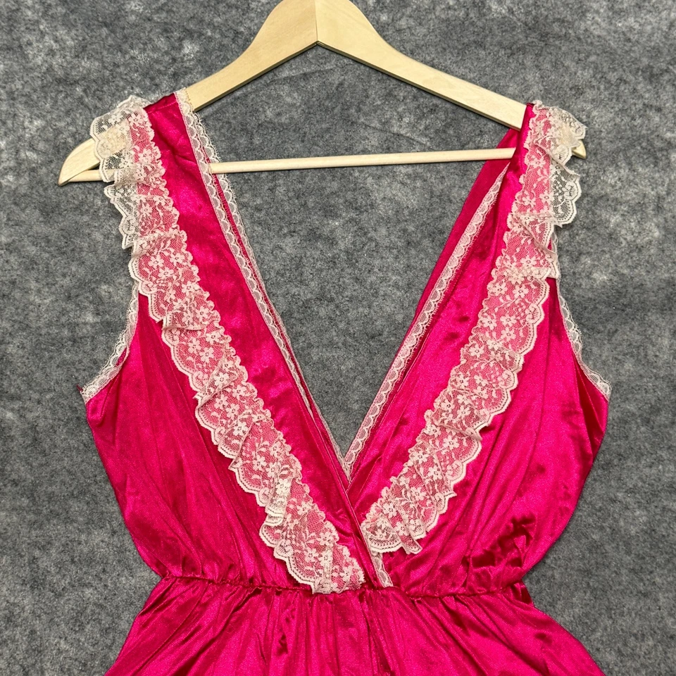 Lencería vintage de la Quinta Avenida para mujer M rosa encaje ribete Union EE. UU. Body mameluco Foto 4 de 4