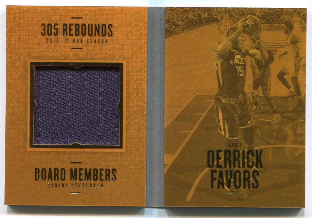 2016-17 Panini Preferred Board Members 16 Derrick Favors Booklet 