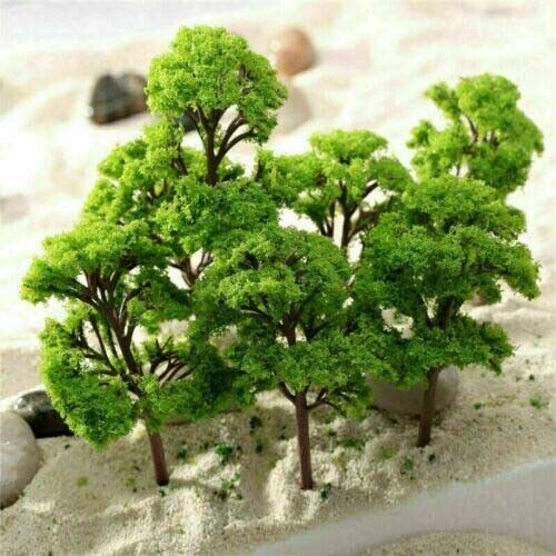 US 50Pcs 55mm HO Scale Model Trees Train Railroad Wargame Park Landscape Scenery - Picture 1 of 13